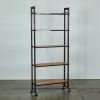 A Michael Draper Black Steel and Ply Shelf