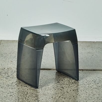 A Retro Smoked Plastic Stool