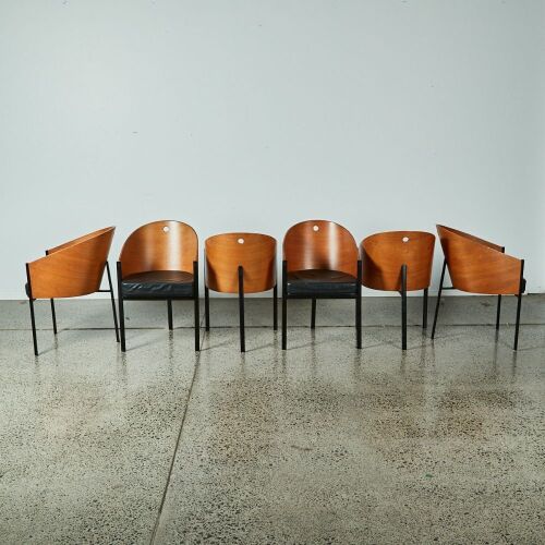 A Set Of Six New Zealand Made Starck Style Chairs