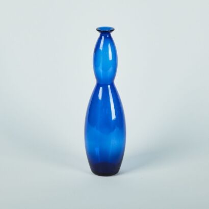 A Pinched Blue Bottle Form