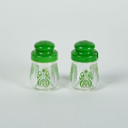 A Pair of Salt and Pepper Shakers, Made in Hong-Kong