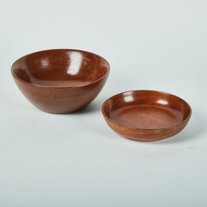 A Pair Of Brenda Bridget Woodware Bowls