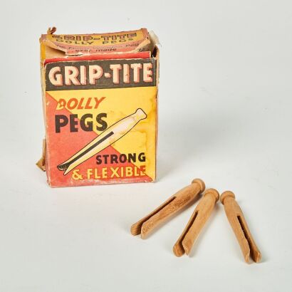 A Box Of Grip-Time Dolly Pegs