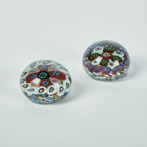A Pair of Glass Paperweights