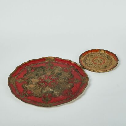 A Pair Of Eastern Wooden Platers