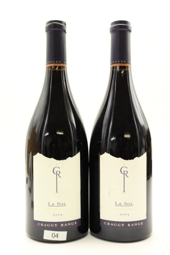 (2) 2004 Craggy Range Le Sol Syrah, Gimblett Gravels ♦