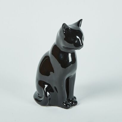 A Mid-Century Ceramic Black Cat