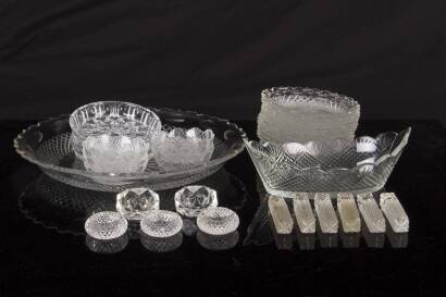 A Dutch 19th Century Fine Cut Crystal Sweet Set C. 1800