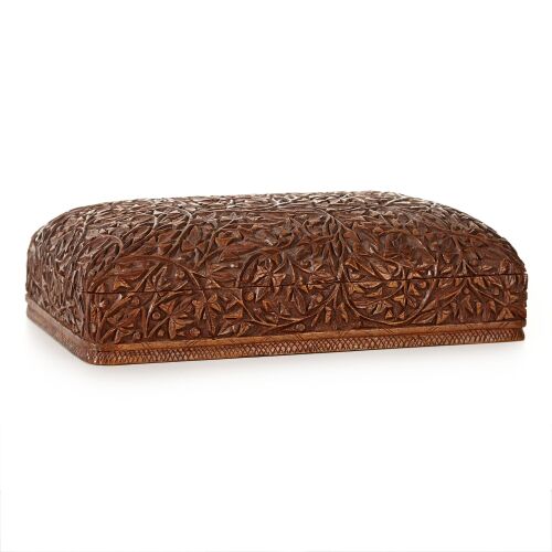 A Carved Wooden Trinket Box 