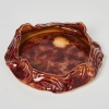 A Early Crown Lynn Large Trickle Glaze Float Bowl with Fractional Markings in Crimson Colourway