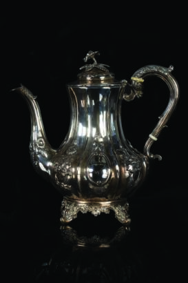 An Early-Victorian Sterling Silver Baluster Coffee Pot 1846