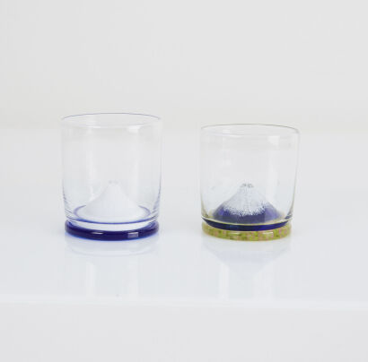 A Pair of Japanese Art Glass Tumblers