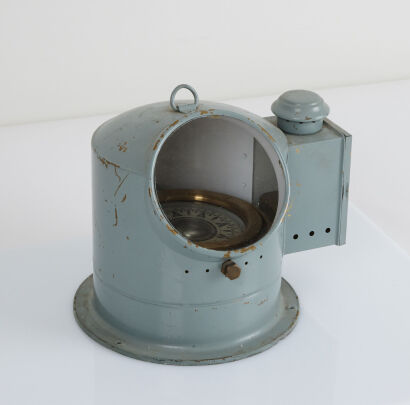 An Ex RNZN Ship Compass with Side Lantern 