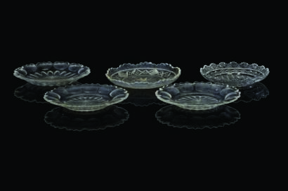 Five Early-19th Century Cut Lead Crystal Sweet Dishes C.1820-1840