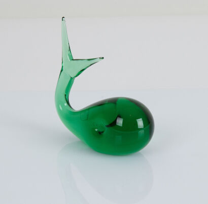 A Green Glass Murano Fish