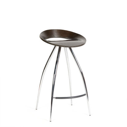 A Lyra Stool by Group Italia in Black Monochrome
