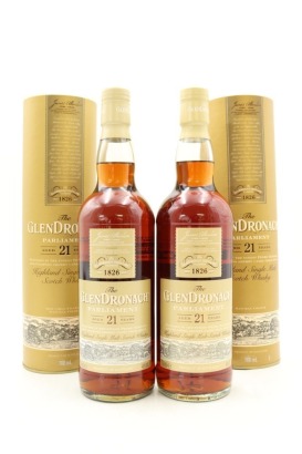 (2) Glendronach 2021 Parliament 21 Year Old Single Malt Scotch Whisky, 48% ABV