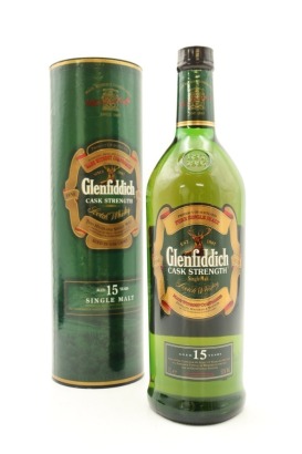 (1) Glenfiddich Cask Strength 15 Year Old Single Malt Scotch Whisky, 51% ABV, 1Ltr