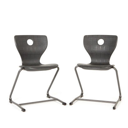 A Pair of Verner Panton Sled Base Chairs