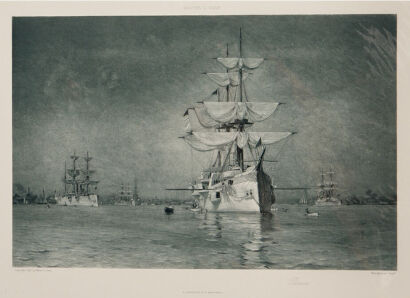 D. APPLETON AND COMPANY Flagship Chicago Boston Harbor White Squadron