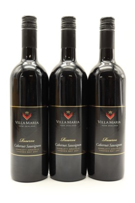 (3) 2007 Villa Maria Reserve Cabernet Sauvignon, Hawkes Bay ♦