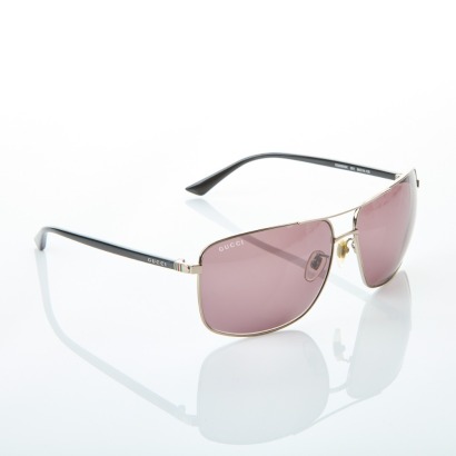 Gucci Aviator Black Sunglasses with Box