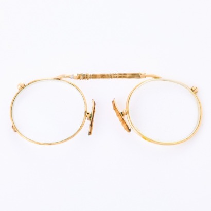 9ct Yellow Gold, Vintage, Round Reading Glasses