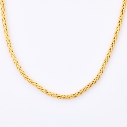 18ct Yellow Gold, 51cm Wheat Sheaf Necklace