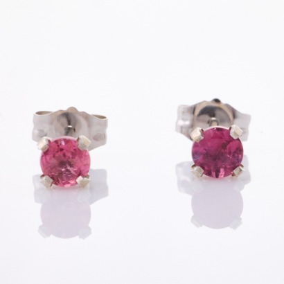14ct White Gold, 3.50mm Tourmaline Stud Earrings