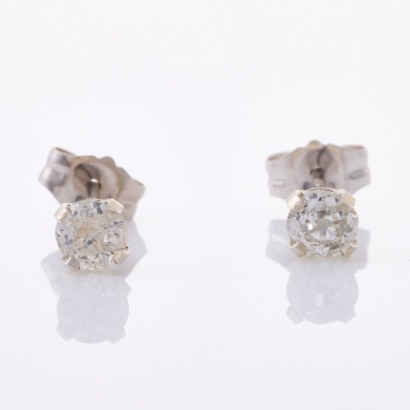 14ct White Gold, 3.50mm Diamond Stud Earrings