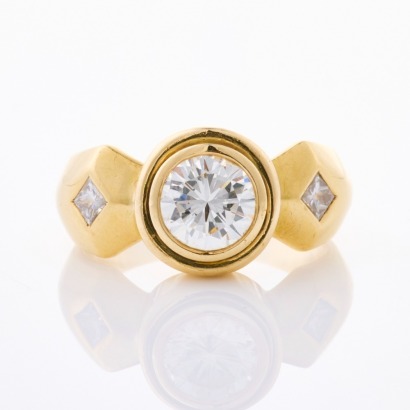 18ct Yellow Gold, .84ct Diamond Ring