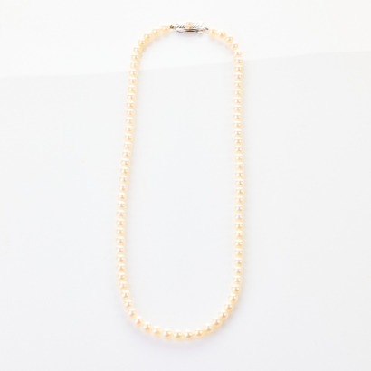 Mikimoto, Vintage, 38cm Pearl Necklace with Box and Paperwork, circa 1982