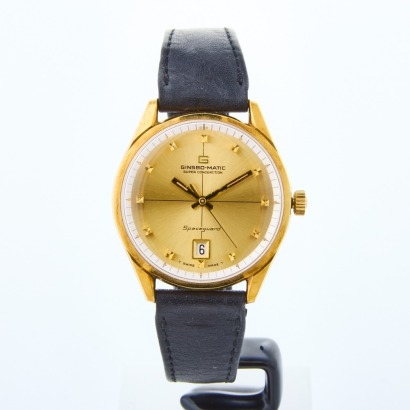 15ct Gold Plated, 33mm, Ginsbo-matic Spaceguard Automatic Wristwatch, circa 1950's