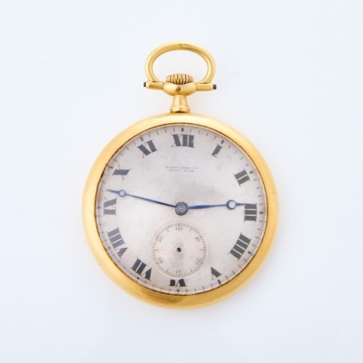 18ct Yellow Gold, 45mm Open Faced, Swiss Manual wind Pocket Watch