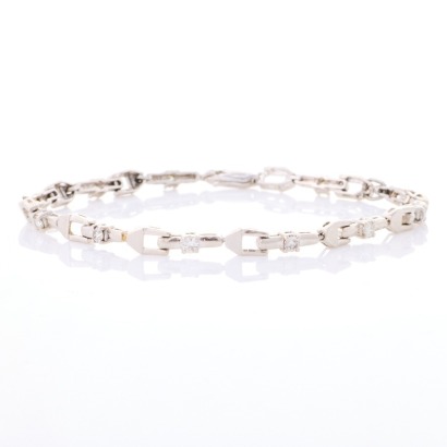 Platinum, 16cm, .60ct Diamond Set Bracelet