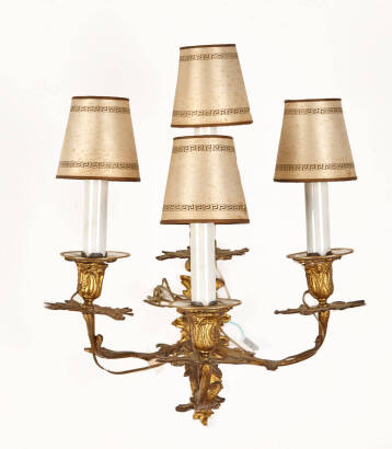 A Italian Ormolu Simulated Candle Wall Sconce