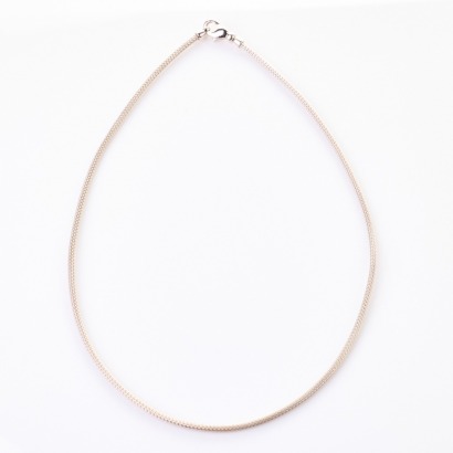 18ct White Gold, Schofer Cable Necklet