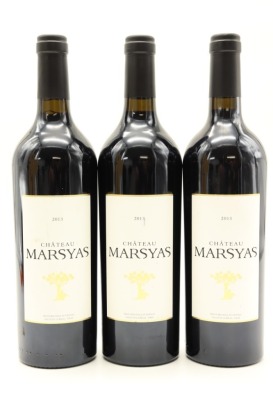 (3) 2013 Chateau Marsyas Rouge, Bekaa Valley &diams;