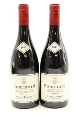 (2) 2011 Comte Armand Clos des Epeneaux Monopole, Pommard Premier Cru [JR16.5] ♦