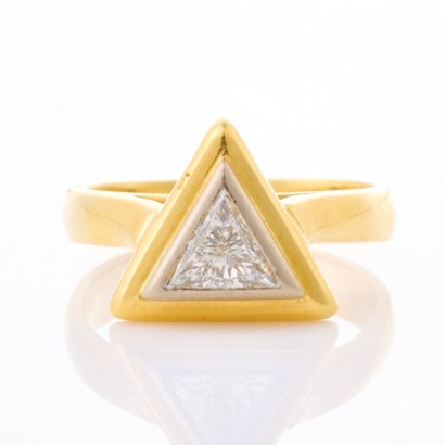 18ct Yellow Gold, Modern .70ct Diamond Set Ring