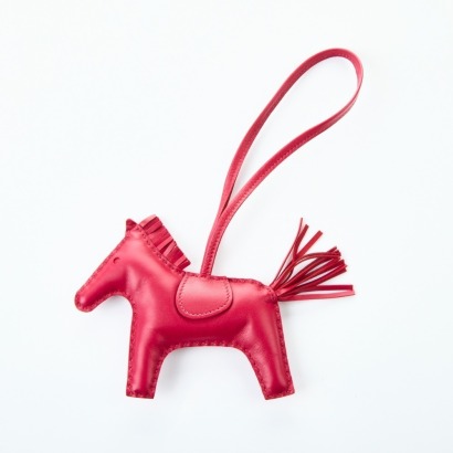 Herm&egrave;s Rodeo MM Agneau Milo Bag Charm with Box