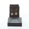 Chanel, Diamante CC Logo Drop Pierced Earrings with Box - 2