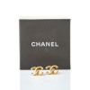 Chanel CC Twisted Gold Tone Pierced Earrings with Box - 2