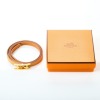 Herm&egrave;s Behapi Triple Tan Leather Bracelet with Box - 2