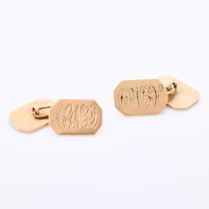 9ct Rose Gold, Vintage Cufflinks