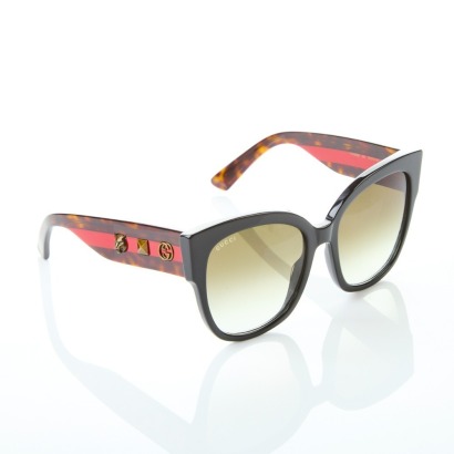 Gucci Sensual Romantic Black Oversize Sunglasses with Case