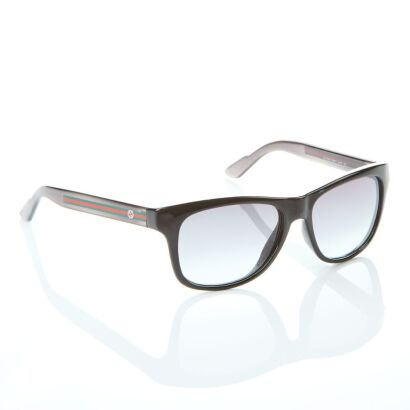 Gucci Bio Based Black Square Frame Sunglasses with Case
