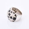 18ct White Gold, Modern, 1.09ct Diamond / Black Enamel Ring - 2