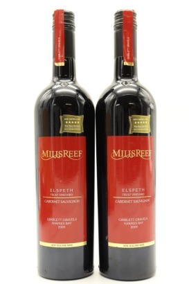 (2) 2009 Mills Reef Trust Vineyard Elspeth Cabernet Sauvignon, Gimblett Gravels ♦