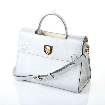 Christian Dior Silver Leather Diorever Bag